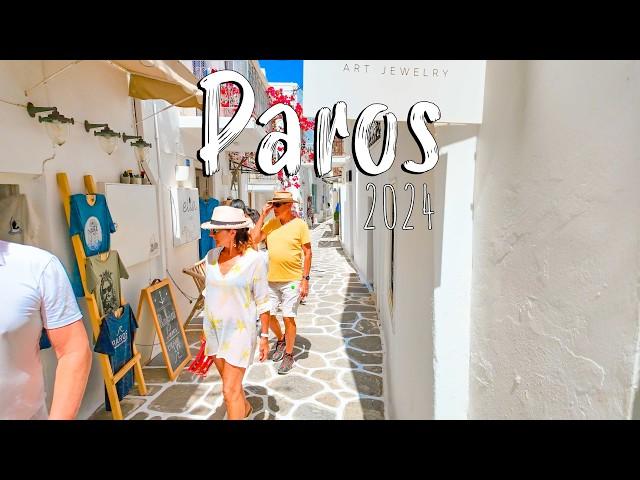 Paros Greece, walking through Parikia the capital and the main port of Paros island, Greece 2024