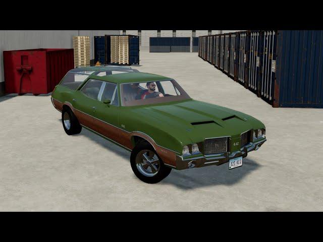 Oldsmobile Vista Cruiser 442 - Farming Simulator 2022 [FS 22 LS 22 American Classic Car Mod]