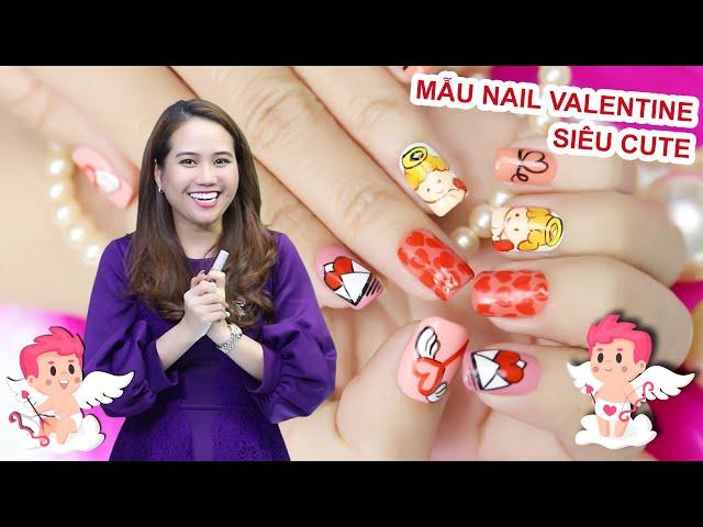 Cách vẽ móng Valentine siêu cute – Pang Mỹ Nguyên | KellyPang Nail