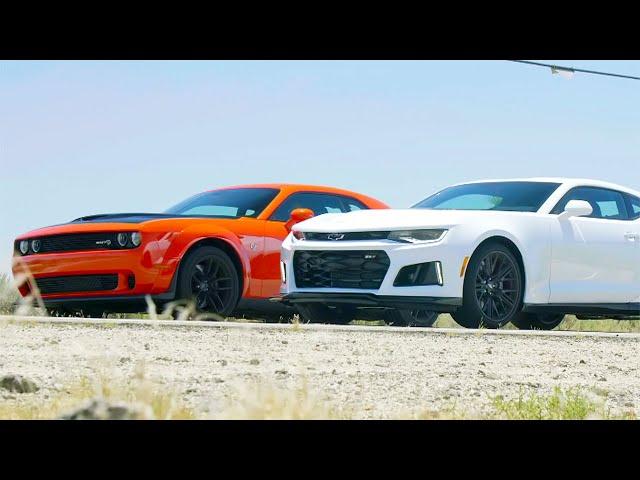 Head 2 Head FULL EPISODE | Dodge Challenger Hellcat Widebody vs Chevrolet Camaro ZL1—Episode 105