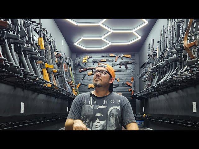 I built my dream walk in gun vault for my junk gun collection.