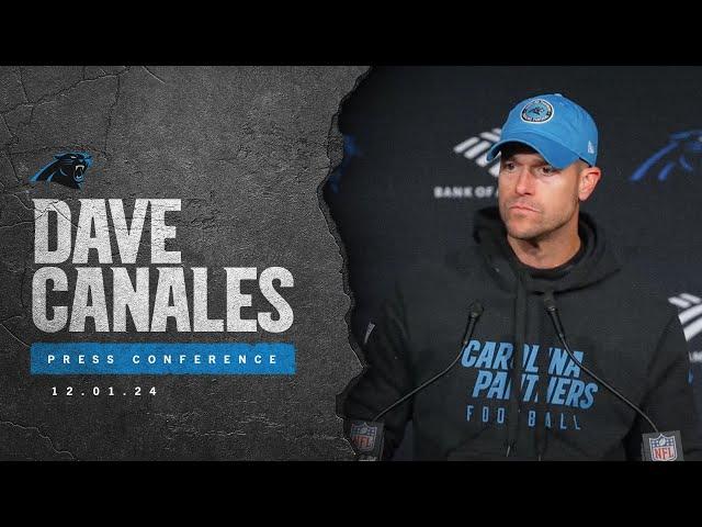 Dave Canales speaks to the media following Week 13 matchup with the Tampa Bay Buccaneers