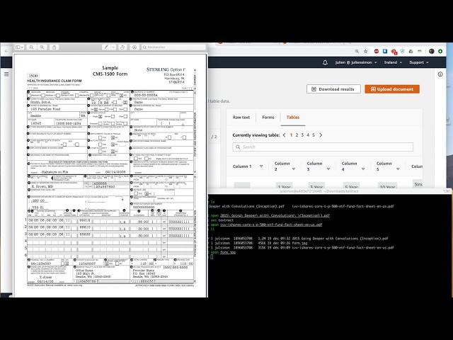 Amazon Textract - Extracting text, tables and forms from documents