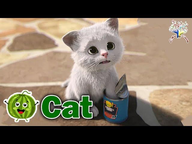 The Animal Sounds Song || Cat || Kids Nursery Rhymes | Best Learning Song For Kids |  EduFam ~