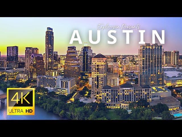 Austin, Texas, USA  in 4K ULTRA HD 60FPS Video by Drone