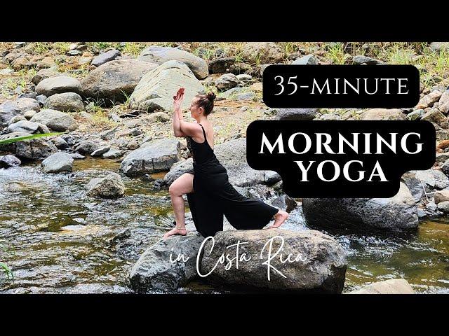 35-Min Morning Yoga | Full Body Flow w/ Nature Sounds in Costa Rica to Awaken, Ground & Find Peace