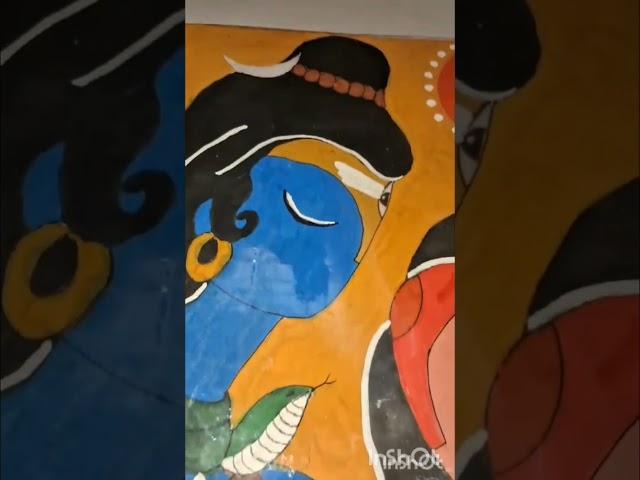 Shiv Parvati Abstract Painting/Abstract painting of Lord Shiva and Parvati