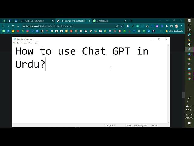 How to use Chat GPT in Urdu? | Urdu Chat GPT | EarnStreet