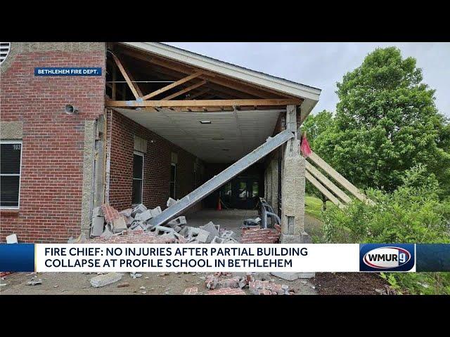 Fire chief: No injuries after partial building collapse at Profile School in Bethlehem