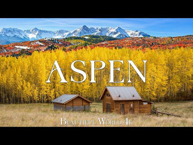 Aspen, Colorado 4K - Stunning Fall Foliage, Golden Aspens, and Majestic Mountain Views