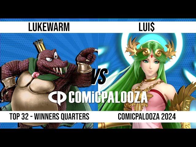 Comicpalooza 2024 - Top 32 WQF - Lukewarm (King K. Rool) VS Lui$ (Palutena) - Smash Ultimate SSBU