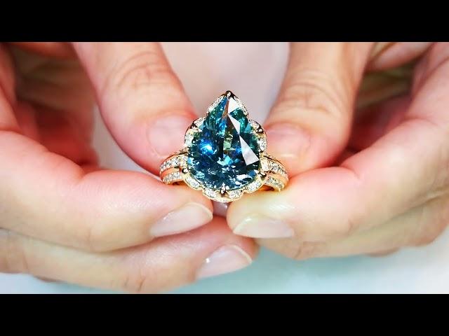 Santa Maria Aquamarine Ring 5.32 carats by Kat Florence