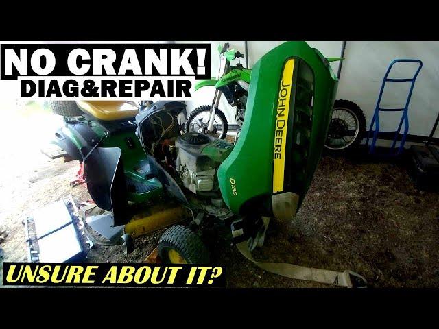Unpredictable John Deere 155D Lawn Tractor No Crank Diag | Start With Basics.