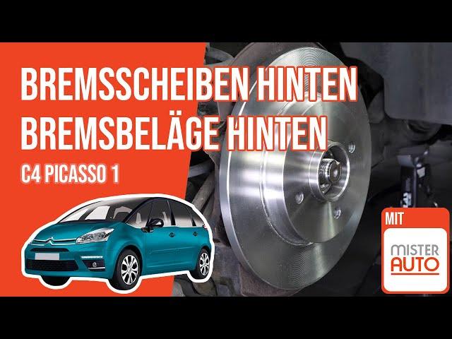 Wie C4 Picasso 1 Bremsscheiben hinten, Bremsbeläge hinten wechseln 