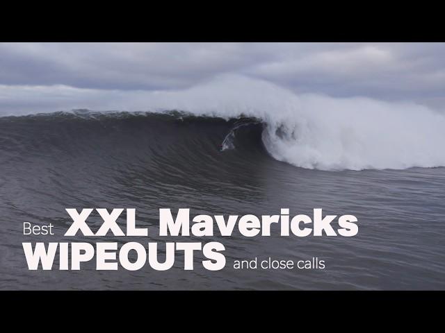 XXL Mavericks WIPEOUTS - Best Surf Wipeouts from Huge Wave Swell California