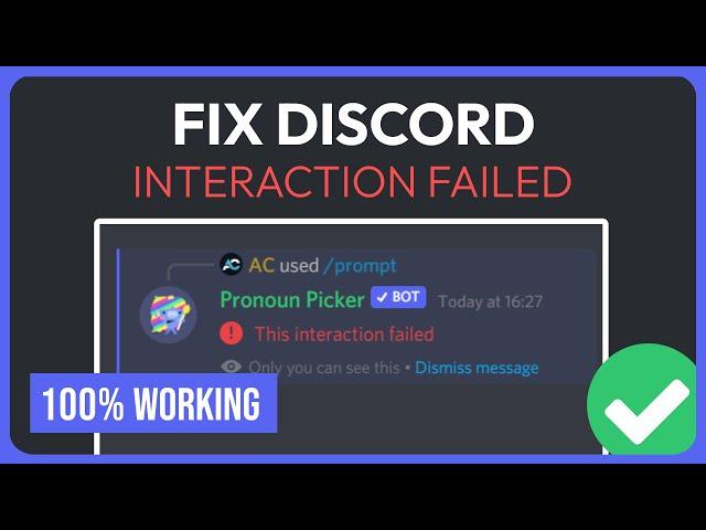 How To Fix Discord Interaction Failed (Solved 2024)