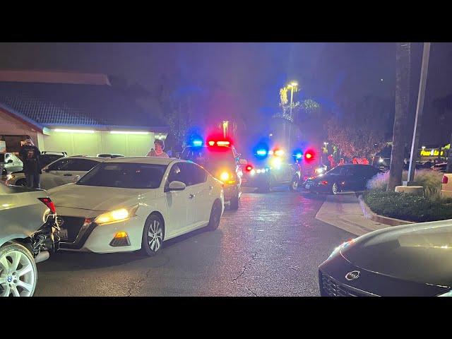 Hit and Run Invasion #police #chase #car at Fast X premiere meet