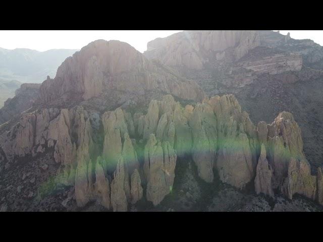 Drone flight over Cave Creek Canyon in the Chiricahua Mountains