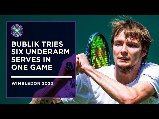 Alexander Bublik Attempts Six Underarm Serves in One Game | Wimbledon 2022