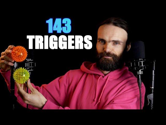 143 SHORT ASMR TRIGGERS. ONE HOUR. NO TALKING.