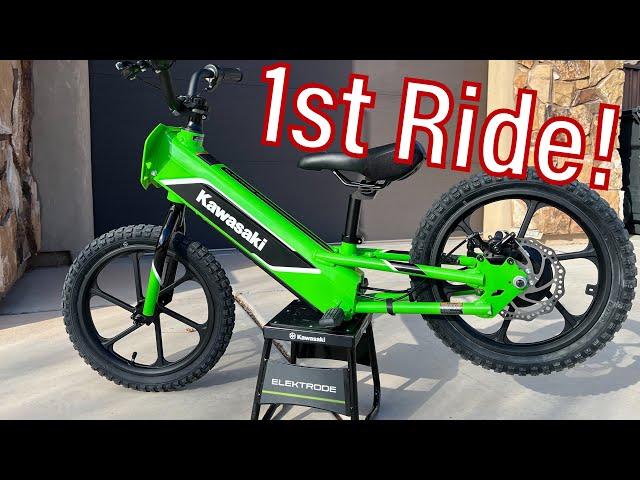 Kawasaki Elektrode! Electric balance bike - for ages 3-8