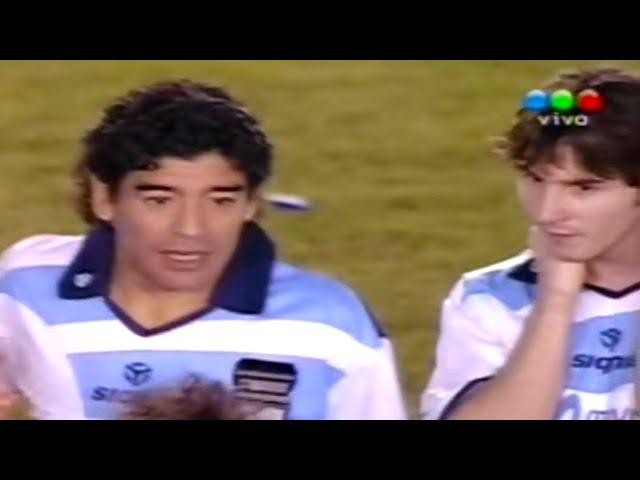 The day Maradona and Messi played together