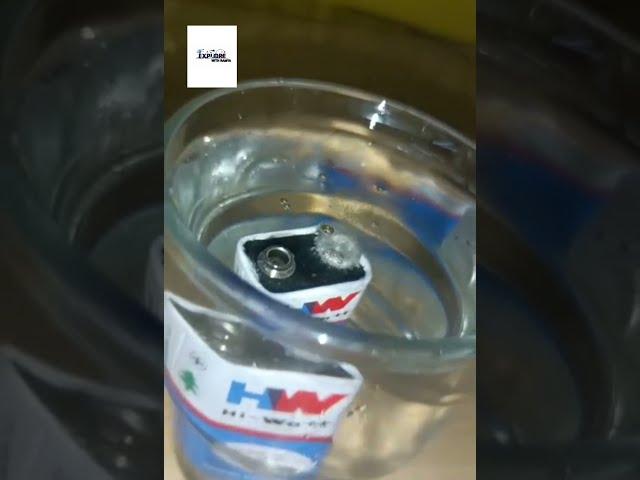 salt water And battery experiment #youtube # shorts #explore with ramya #10