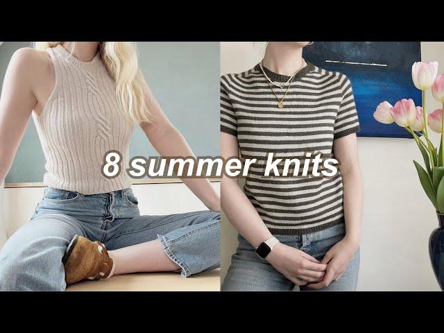 my favourite hand knitted summer tops! featuring petiteknit, otherloops, mftk and original designs