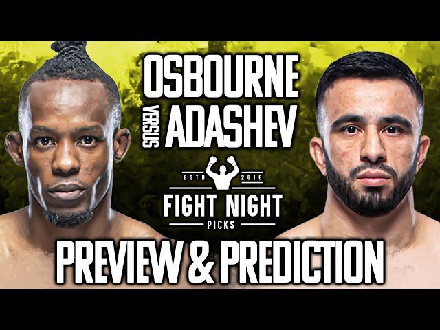 UFC Fight Night: Ode Osbourne vs. Zarrukh Adashev Preview & Prediction