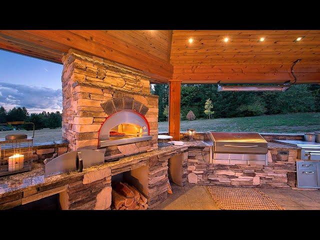 AMAZING! 100+ OUTDOOR KITCHEN WITH PIZZA OVEN IDEAS | ELEVATE BACKYARD LIVING SPACE WITH PIZZA OVEN