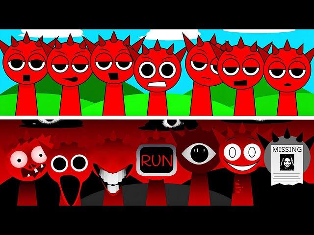 Incredibox Sprunki All Red (Raddy) Version | Normal Vs Horror Style