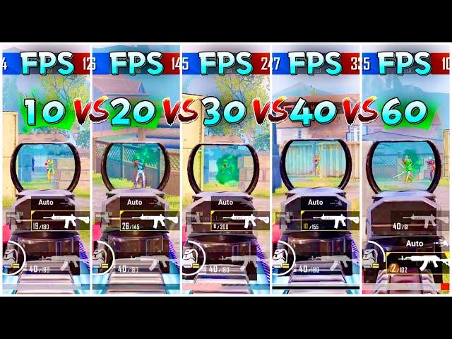 10FPS vs 20FPS vs 30FPS vs 40FPS vs 60FPS | BGMI | PUBG MOBILE | Does FPS Matter?