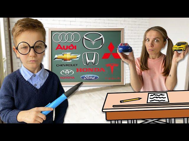 Mark teaches mom cars brands Educational video for kids