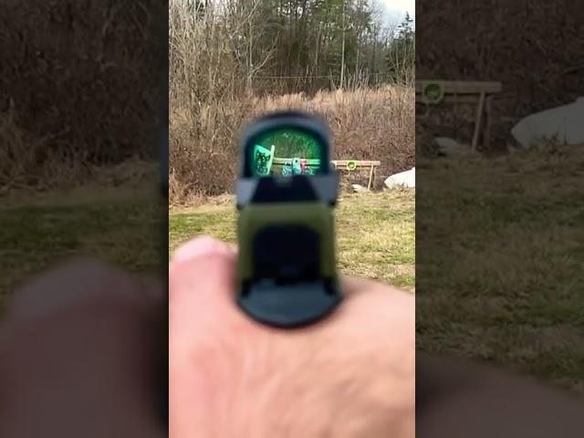 What it looks like to shoot a pistol with a red dot