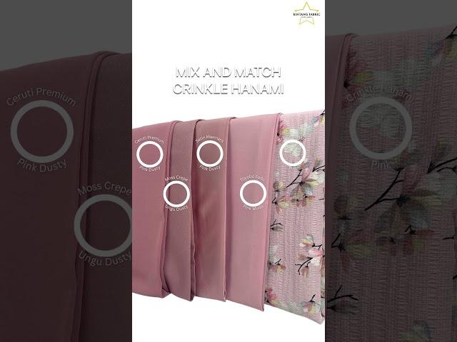 Mix And Match Crinkle Hanami #textile #bahankain #bintangfabric #kain #viral #trending #dress