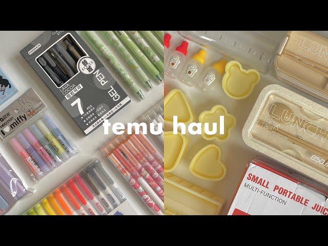 huge back to school temu haul ️ cute stationery, travel, accessories & more