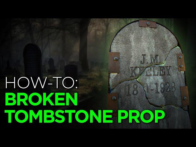 DIY Broken Tombstone Prop for #halloween