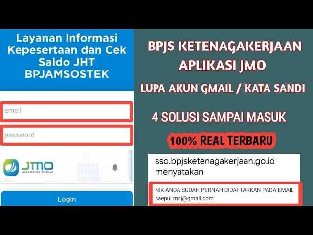 Lupa email dan kata sandi akun JMO BPJS KETENAGAKERJAAN terbaru