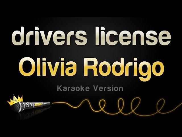 Olivia Rodrigo - drivers license (Karaoke Version)