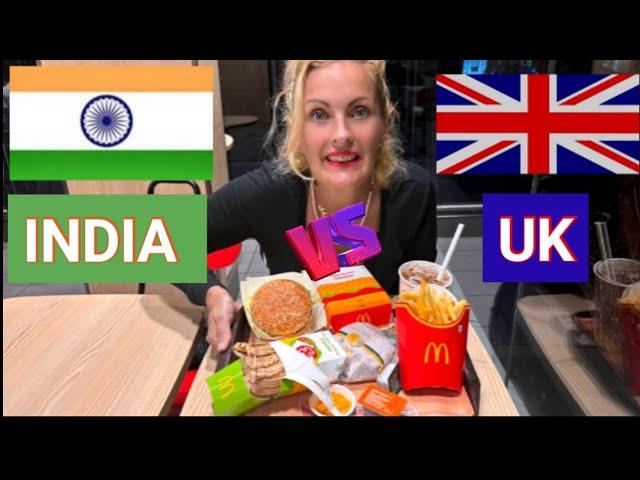 MCDONALD'S INDIA VS UK | CHALLENGE |FASTFOOD 