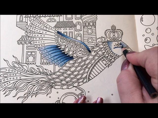 Adult Coloring Magical Dawn - Bird House part 1 of 3