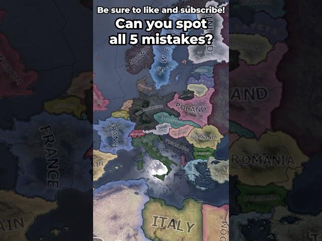 HOI4 SPOT All 5 Mistakes! #shorts #hoi4