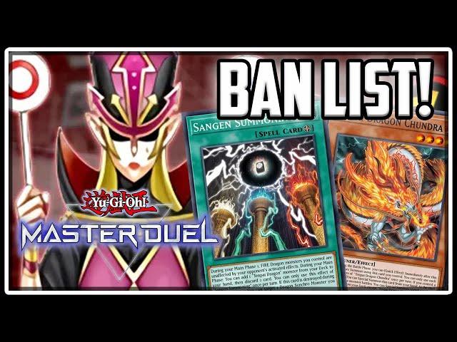 NEW Master Duel BANLIST! RIP Tenpai!? Maxx C???