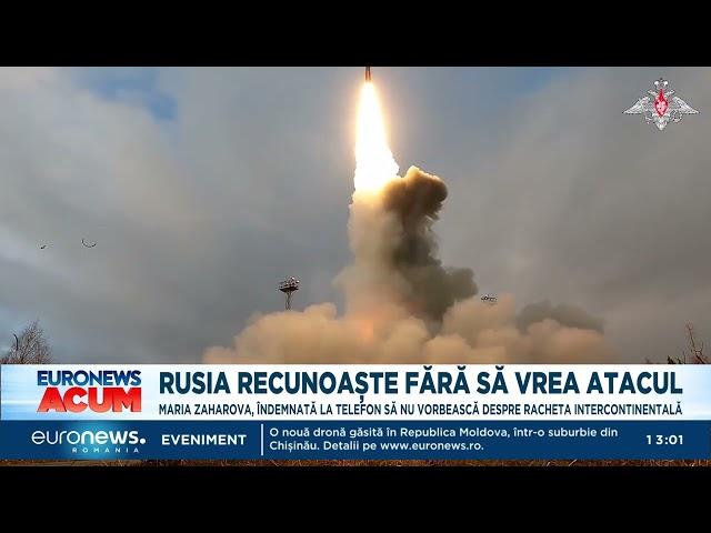 „Nu comenta acum”. Rusia a confirmat, din greșeală, atacul cu rachetă intercontinentală în Ucraina