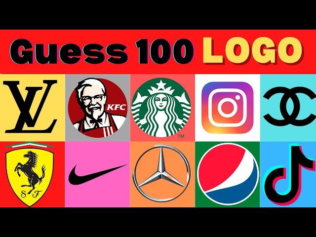 Guess The LOGO in 3 Secondes | 100 Famous Logos