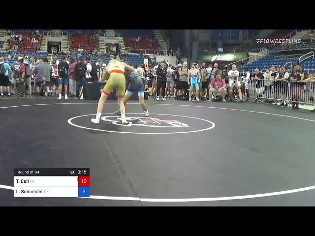 138 Lbs Round Of 64 - Tucker Cell, Kansas Vs Layton Schneider, Oklahoma B965