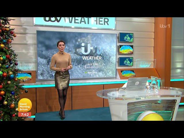 Laura Tobin - Pantyhose, Mini GMB Weather 13Dec2022