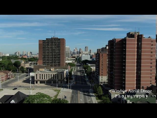 DOWNTOWN WINDSOR ONTARIO DURING SUMMER 2020 COVID 19 BY WINDSOR AERIAL DRONE PHOTOGRAPHY