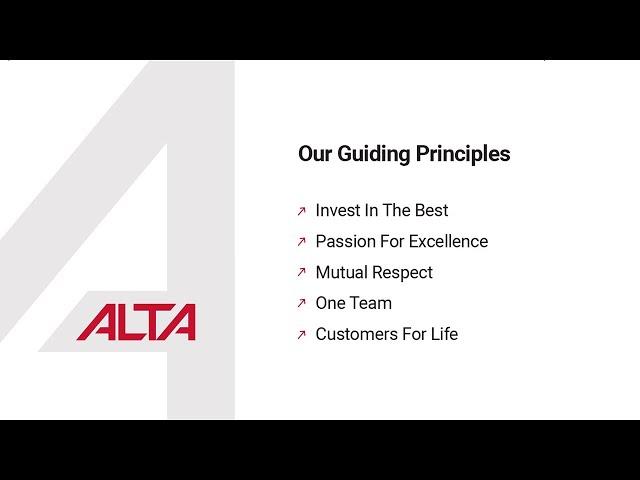 Alta's Guiding Principles