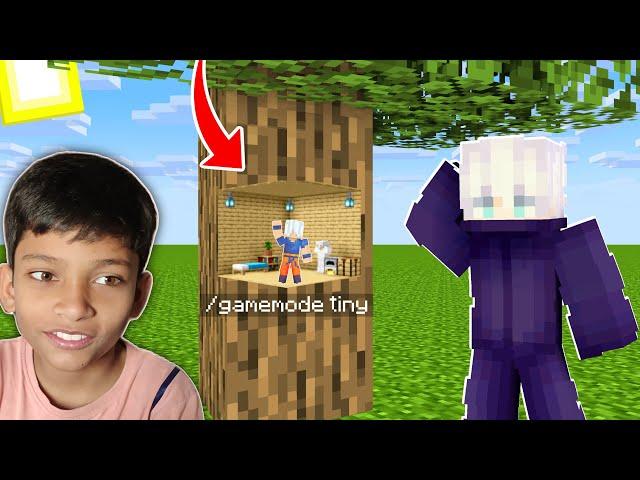 TROLLING MY BROTHER using TINY MOD in MINECRAFT